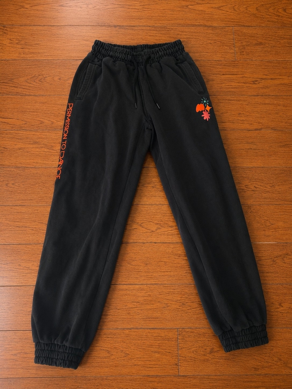 BTS Permission To Dance Tour Sweatpants Joggers Black Small K-Pop Merch Army